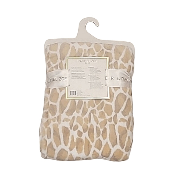 Rachel Zoe Baby Blanket Reversible Giraffe Animal Print RZ Baby Nursery Gift - Picture 3 of 17